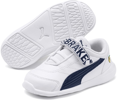 婴童 Puma Scuderia Ferrari Kart Cat III 魔術貼 防滑耐磨 低筒運動訓練鞋 白 Lookbook 婴童 Puma Scuderia Ferrari Kart Cat III 魔術貼 防滑耐磨 低筒運動訓練鞋 白