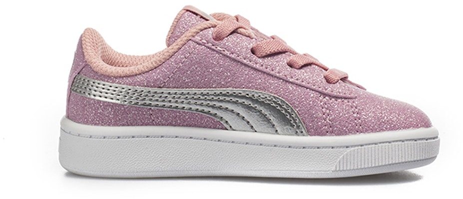(Toddler) Puma Vikky V2 Glitz Casual Board Shoes Grey/Pink 370626-02 Order (Toddler) Puma Vikky V2 Glitz Casual Board Shoes Grey/Pink 370626-02