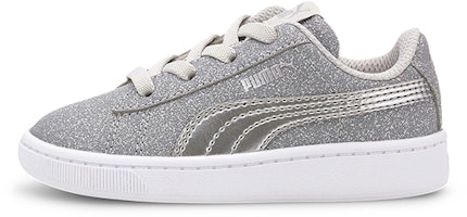 (Toddler) Puma Vikky V2 Glitz Casual Board Shoes Grey/White 370626-03 (Toddler) Puma Vikky V2 Glitz Casual Board Shoes Grey/White 370626-03