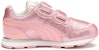 (TD) Puma Vista Glitz V 'Pink Glitter' Kasut Wanita Warna Merah Jambu Berkilau 369720-05
