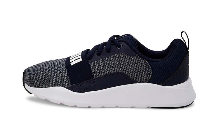 (Preschool) Puma Wired Knit Running Shoes Navy 'Blue White Gray' 367382-08