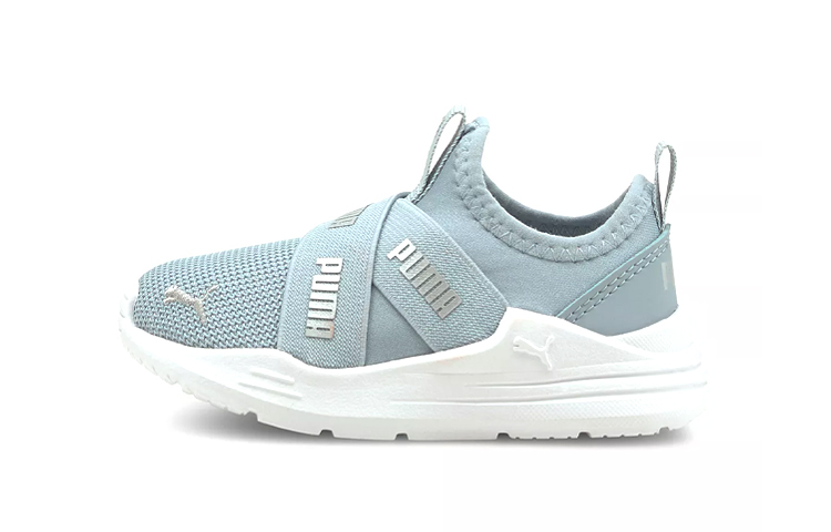 (Toddler) Puma Wired Run Slip-On 'Blue Silver' 381995-01
