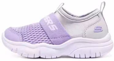 (Youth) Skechers Slip-On Comfy Shoes 'Purple Silver' 302579N-GYLV (Youth) Skechers Slip-On Comfy Shoes 'Purple Silver' 302579N-GYLV