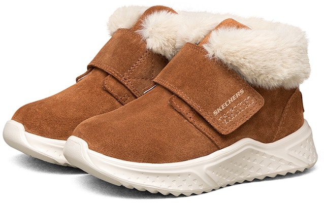 (Youth) Skechers Winter Boots 'Tan White' 660087N-BRN Shop (Youth) Skechers Winter Boots 'Tan White' 660087N-BRN