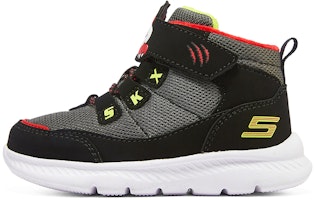 (Youth) Skechers Microspec Zovox Blended Velcro Shoes 'Black Grey Red' 407307N-BKRD (Youth) Skechers Microspec Zovox Blended Velcro Shoes 'Black Grey Red' 407307N-BKRD