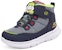 (JR) Kasut Velcro Skechers Microspec Zovox Campuran 'Navy Grey' 407307N-NVLM