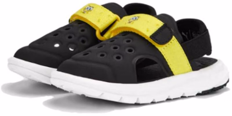 (Toddler) Spongebob Squarpants x Puma Evolve Sandal AC 'Puma Black/PUMA White/Celandine' 391191-01 Order (Toddler) Spongebob Squarpants x Puma Evolve Sandal AC 'Puma Black/PUMA White/Celandine' 391191-01