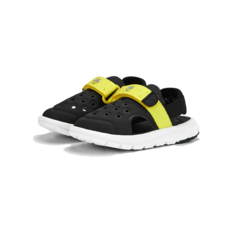 Order (TD) Spongebob x Puma Evolve Sandal ''Zwart/Wit/Celandine'' 391191-01