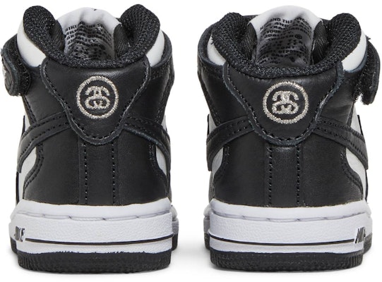 (TD) 스투시 x 나이키 에어포스 1 미드 "블랙 화이트" DN4160-002 Details for (TD) 스투시 x 나이키 에어포스 1 미드 "블랙 화이트" DN4160-002