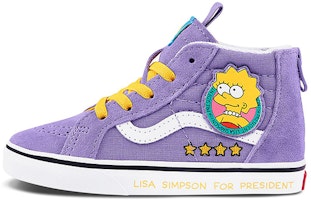 (Toddler) The Simpsons x Vans Sk8-Hi Zip 'Lisa 4 Prez' VN0A4BV117G (Toddler) The Simpsons x Vans Sk8-Hi Zip 'Lisa 4 Prez' VN0A4BV117G