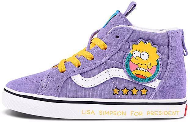 (Toddler) The Simpsons x Vans Sk8-Hi Zip 'Lisa 4 Prez' VN0A4BV117G Buy (Toddler) The Simpsons x Vans Sk8-Hi Zip 'Lisa 4 Prez' VN0A4BV117G