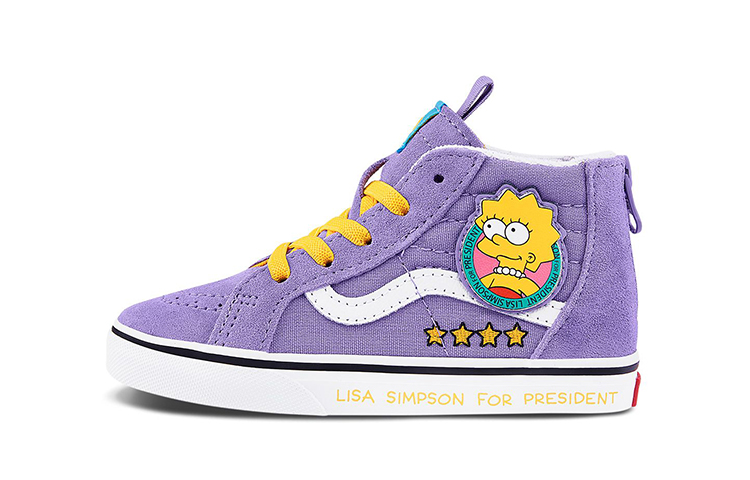 (Toddler) The Simpsons x Vans Sk8-Hi Zip 'Lisa 4 Prez' VN0A4BV117G