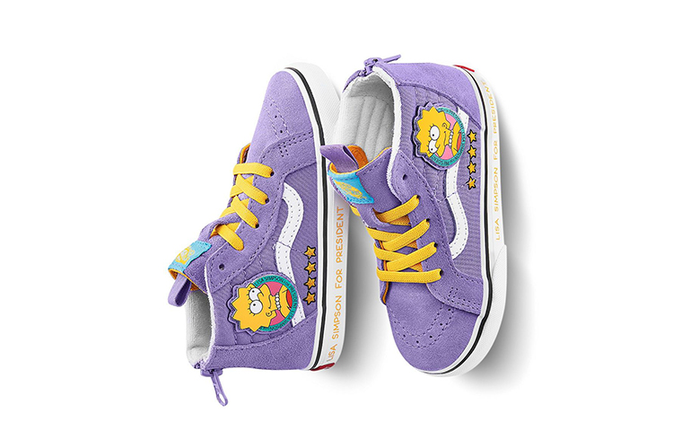 Shop （幼童）辛普森家庭 x Vans Sk8-Hi 拉鍊款 “Lisa 4 Prez” VN0A4BV117G