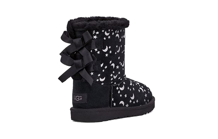 Lookbook (TD) UGG Bailey Bow 'Sol y Luna Negro' 1119170K-BLK