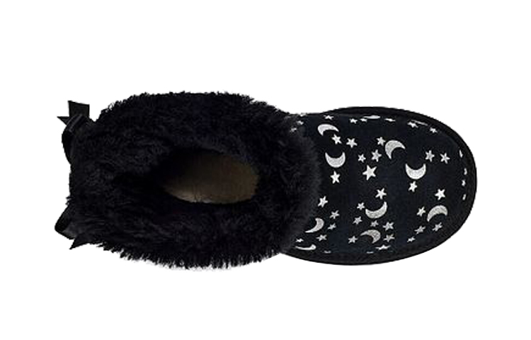Shop (TD) UGG Bailey Bow 'Sol y Luna Negro' 1119170K-BLK