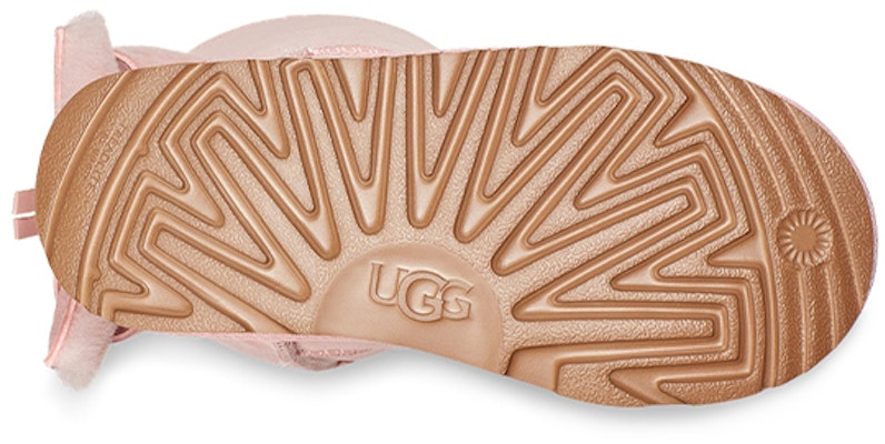 (Preschool) UGG Classic Mini II Cuffed Bow Pink Fleece Lined 1112298T-PCD Details for (Preschool) UGG Classic Mini II Cuffed Bow Pink Fleece Lined 1112298T-PCD