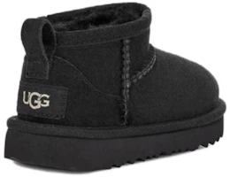 Shop 嬰兒 UGG 羊皮 圓頭拉鍊 防水 高筒 學步鞋 黑色