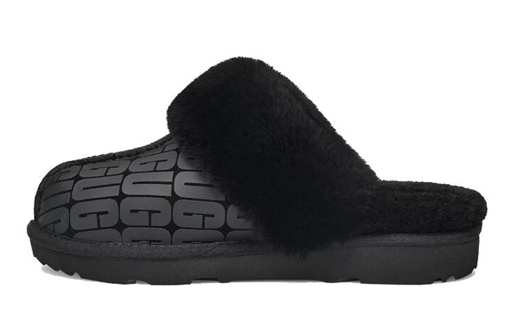 (Toddler) UGG Cozy II 'Logo Black' 1129492K-BLK