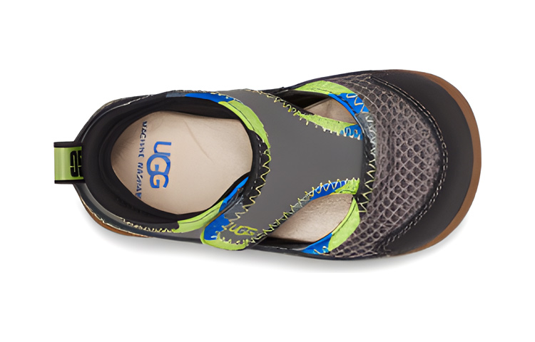 Shop 中童 UGG Delta 魔術貼 包頭透氣輕便涼鞋 黑色