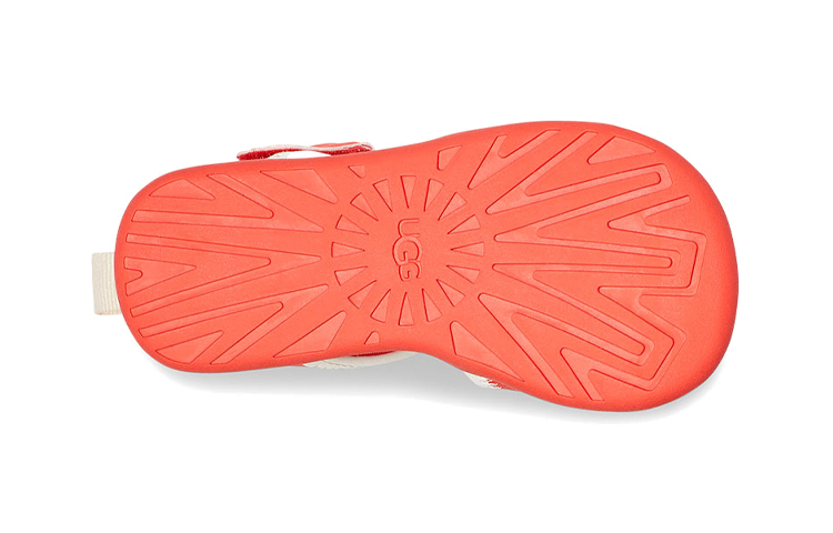 Details for (Toddler) UGG Delta Velcro Comfort Casual Sandals 'Coral Red' 1107984T-PCRL