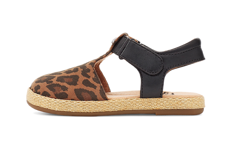 (Toddler) UGG Emmery Leopard Sandal 'Tan' 1121491T-TAN