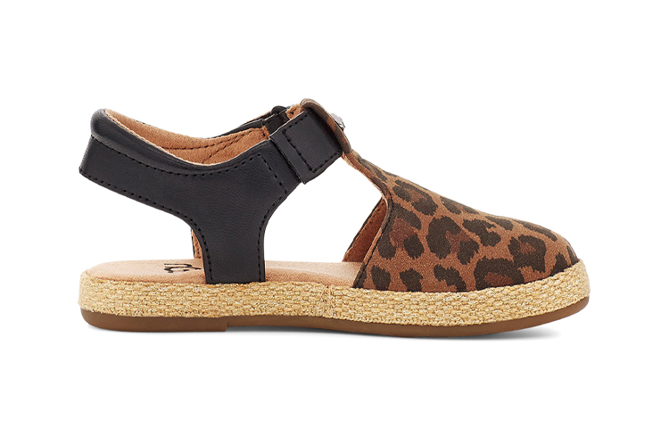 Order (Toddler) UGG Emmery Leopard Sandal 'Tan' 1121491T-TAN