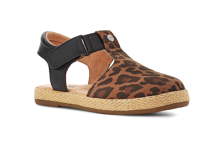 Lookbook (Toddler) UGG Emmery Leopard Sandal 'Tan' 1121491T-TAN