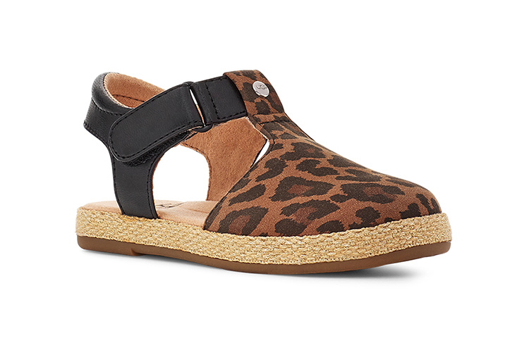 Lookbook (Toddler) UGG Emmery Sandal 'Sunset Brown Leopard' 1121491I-TAN