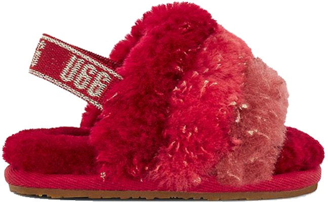 (Toddler) UGG Fluff Yeah 'Metallic Sparkle Red' 1125950I-REMU Order (Toddler) UGG Fluff Yeah 'Metallic Sparkle Red' 1125950I-REMU