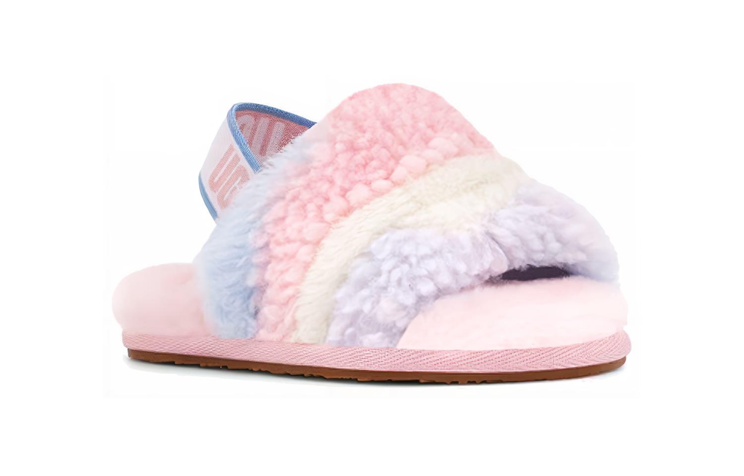 Lookbook (TD) UGG Fluff Yeah Slide ''Cali Collage - Pride Stripes'' - Pride Streifen Slipper 1120115T-PSTR