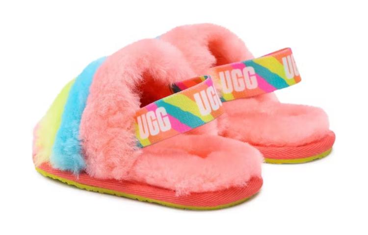 Shop (TD) UGG Fluff Yeah Slide Melocotón Bliss Multicolor 1124931T-PBMT