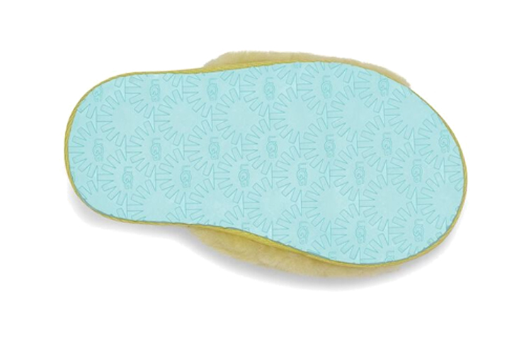 Details for UGG Fluff Yete 簡約休閒 毛絨涼鞋 小童 黃色