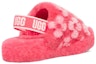 Purchase 幼童UGG Fluff Yeah Poppy 可愛露趾鏤空平底涼鞋 草莓紅