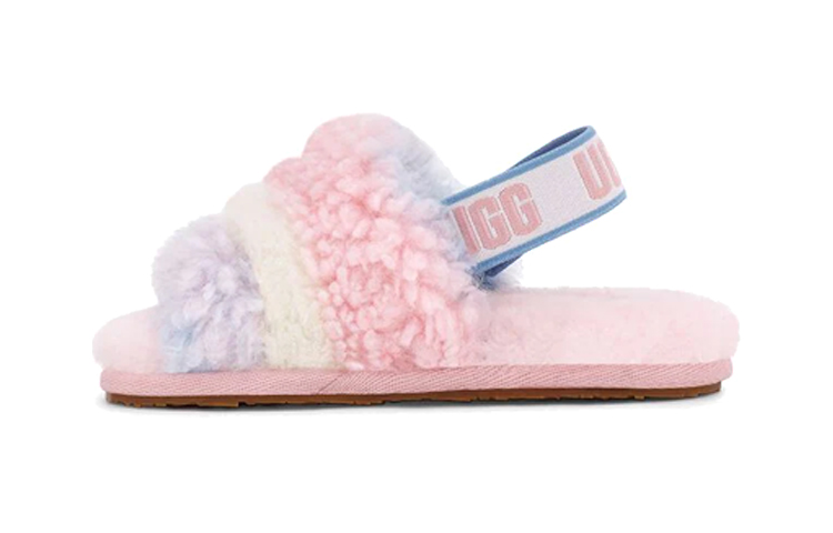 (Toddler) UGG Fluff Yeah Slide 'Cali Collage - Pride Stripes' 1120115T-PSTR