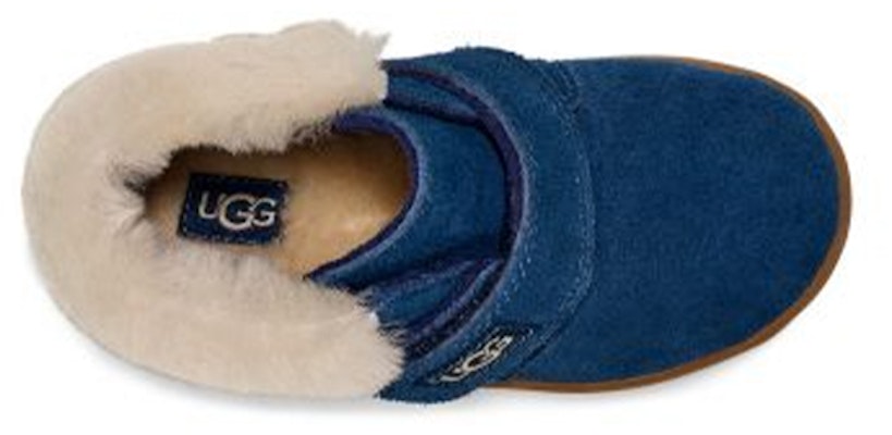 (Preschool) UGG Nolen fur Short Boots Deep Blue 1106229T-NWNV Shop (Preschool) UGG Nolen fur Short Boots Deep Blue 1106229T-NWNV