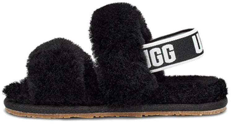 (Toddler) UGG Oh Yeah 'Black Fluffy Open-Toe' 1116636T-BLK Buy (Toddler) UGG Oh Yeah 'Black Fluffy Open-Toe' 1116636T-BLK