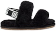 Order (TD) UGG Oh Yeah 'Hitam Gebu Hujung-Parut Terbuka' 1116636T-BLK
