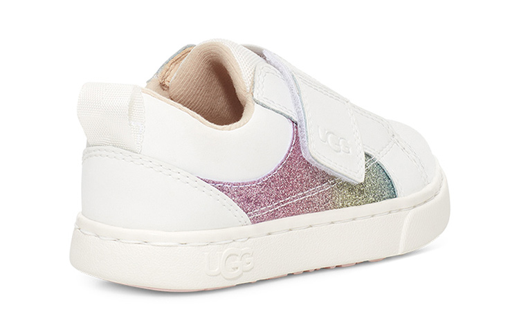 Lookbook 中童 UGG Rennon 低筒 亮片皮 舒適耐磨 時尚板鞋 白色