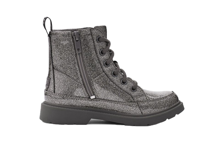 Order (Toddler) UGG Robley Glitter 'Grey Fleece-Lined Lace-Up Boots' 1116377T-CHA