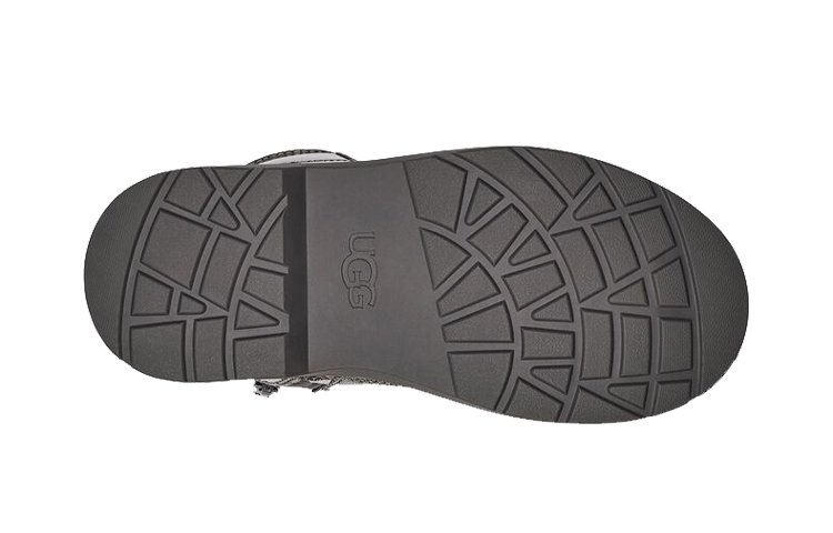 Purchase (Toddler) UGG Robley Glitter 'Grey Fleece-Lined Lace-Up Boots' 1116377T-CHA