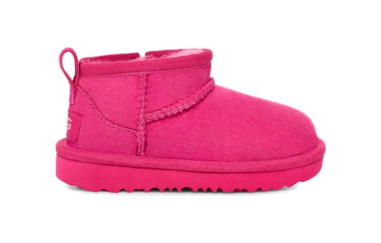 Order (TD) UGG Bottines Bébé Étanches Roses en Peau de Mouton avec Fermeture Éclair 1130750T-BRY