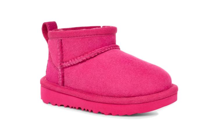 Lookbook (TD) UGG Bottines Bébé Étanches Roses en Peau de Mouton avec Fermeture Éclair 1130750T-BRY