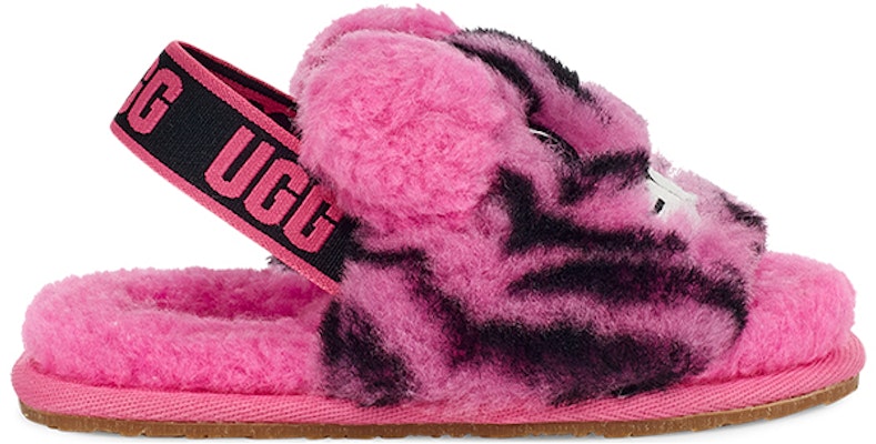 中童 UGG Fluff Yeah 虎紋羊毛涼鞋 康乃馨粉色 Order 中童 UGG Fluff Yeah 虎紋羊毛涼鞋 康乃馨粉色