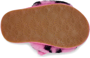 Details for 中童 UGG Fluff Yeah 虎紋羊毛涼鞋 康乃馨粉色