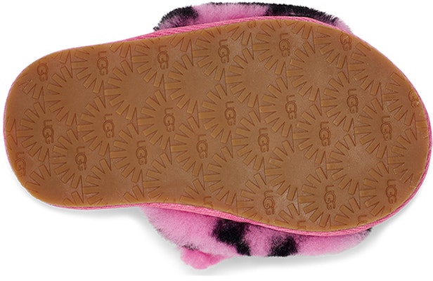 中童 UGG Fluff Yeah 虎紋羊毛涼鞋 康乃馨粉色 Details for 中童 UGG Fluff Yeah 虎紋羊毛涼鞋 康乃馨粉色