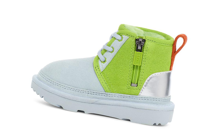 Order 嬰幼兒 UGG 牛皮 圓頭扣環 高筒 學步鞋 綠色