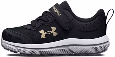 (Toddler) Under Armour Assert 10 AC 'Black Metallic Gold' 3026191-001 (Toddler) Under Armour Assert 10 AC 'Black Metallic Gold' 3026191-001