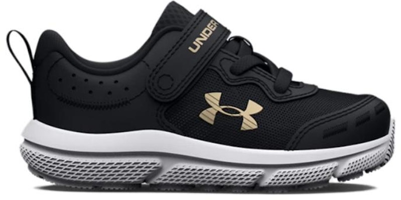 (Toddler) Under Armour Assert 10 AC 'Black Metallic Gold' 3026191-001 Order (Toddler) Under Armour Assert 10 AC 'Black Metallic Gold' 3026191-001