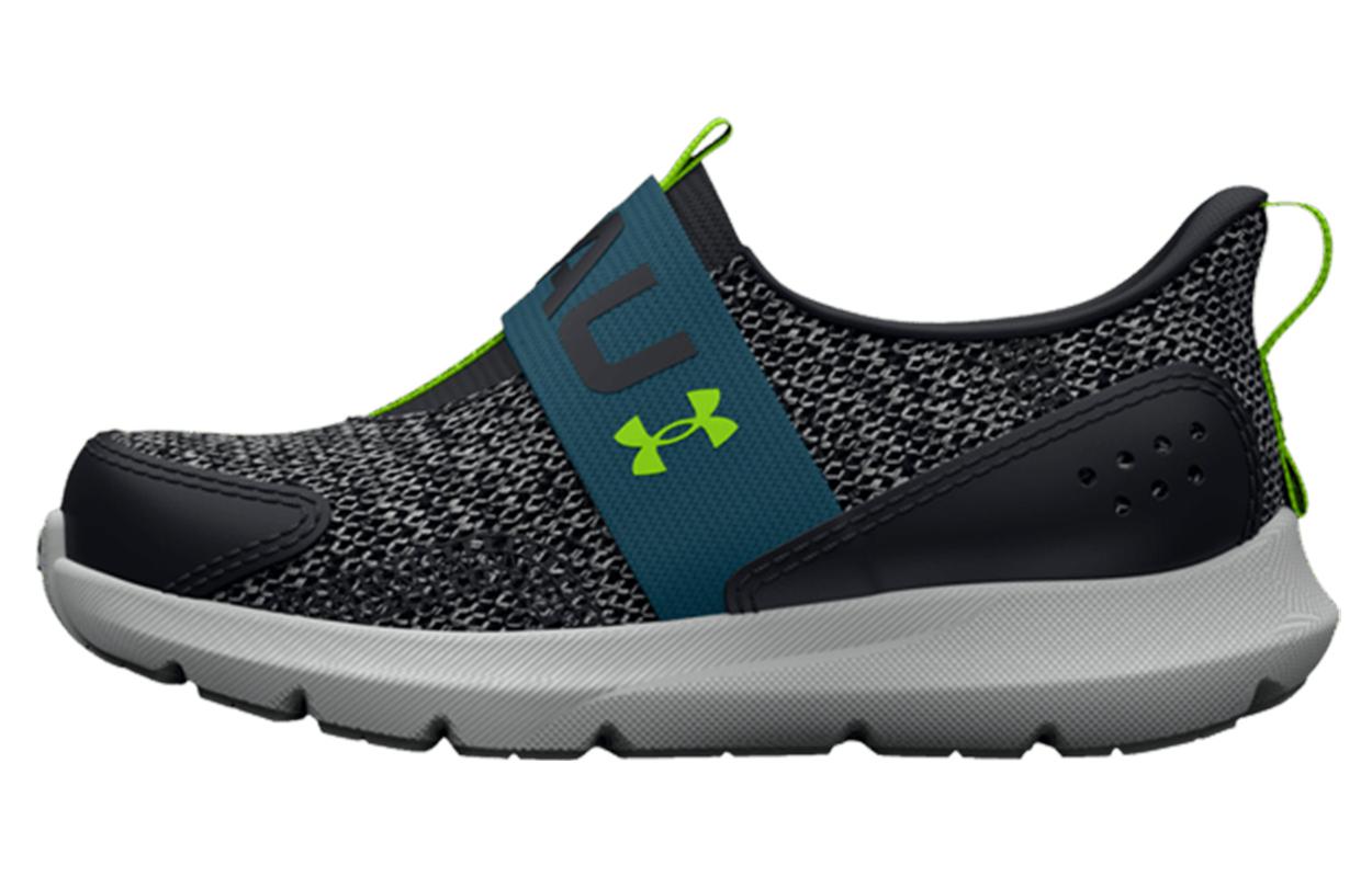 (TD) UA Surge 3 Slip 'Black Static Blue'