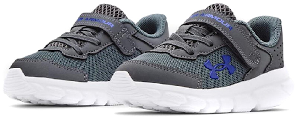 (Toddler) Under Armour UA Assert 9 'Grey Velcro' 3024637-101 Lookbook (Toddler) Under Armour UA Assert 9 'Grey Velcro' 3024637-101